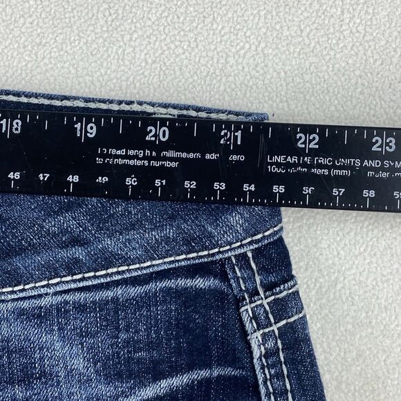 ND Weekend Denim Shorts Womens 24W Blue Embroidered Pockets Summer Boho Chic - Picture 4 of 15